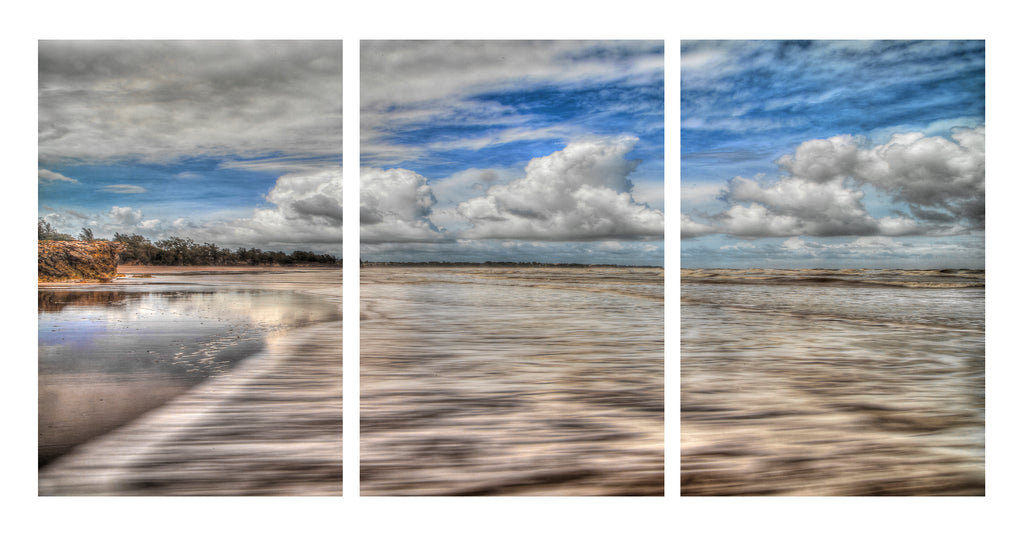 Tidal Reflections – Casuarina Beach Triptych Wall Art