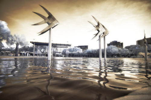 Cairns Esplanade, Queensland – Infrared Monochrome Wall Art