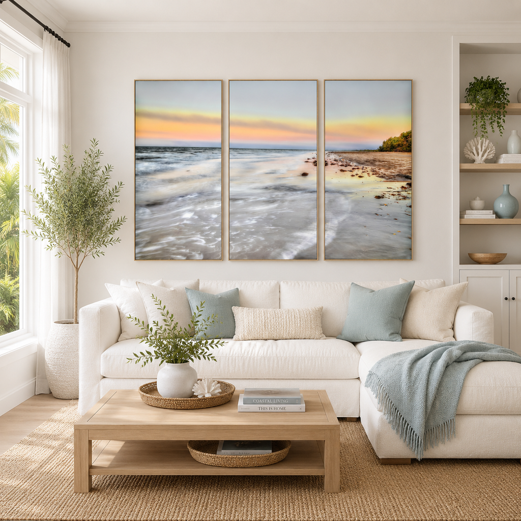 Tropical Shoreline – Lee Point Triptych Wall Art