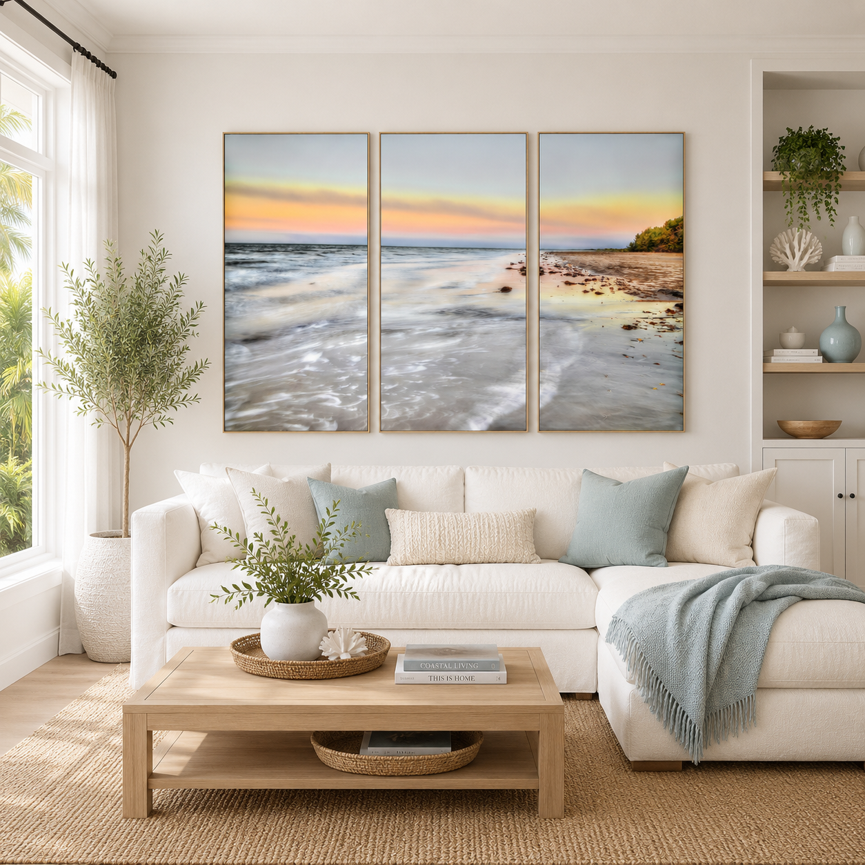 Tropical Shoreline – Lee Point Triptych Wall Art