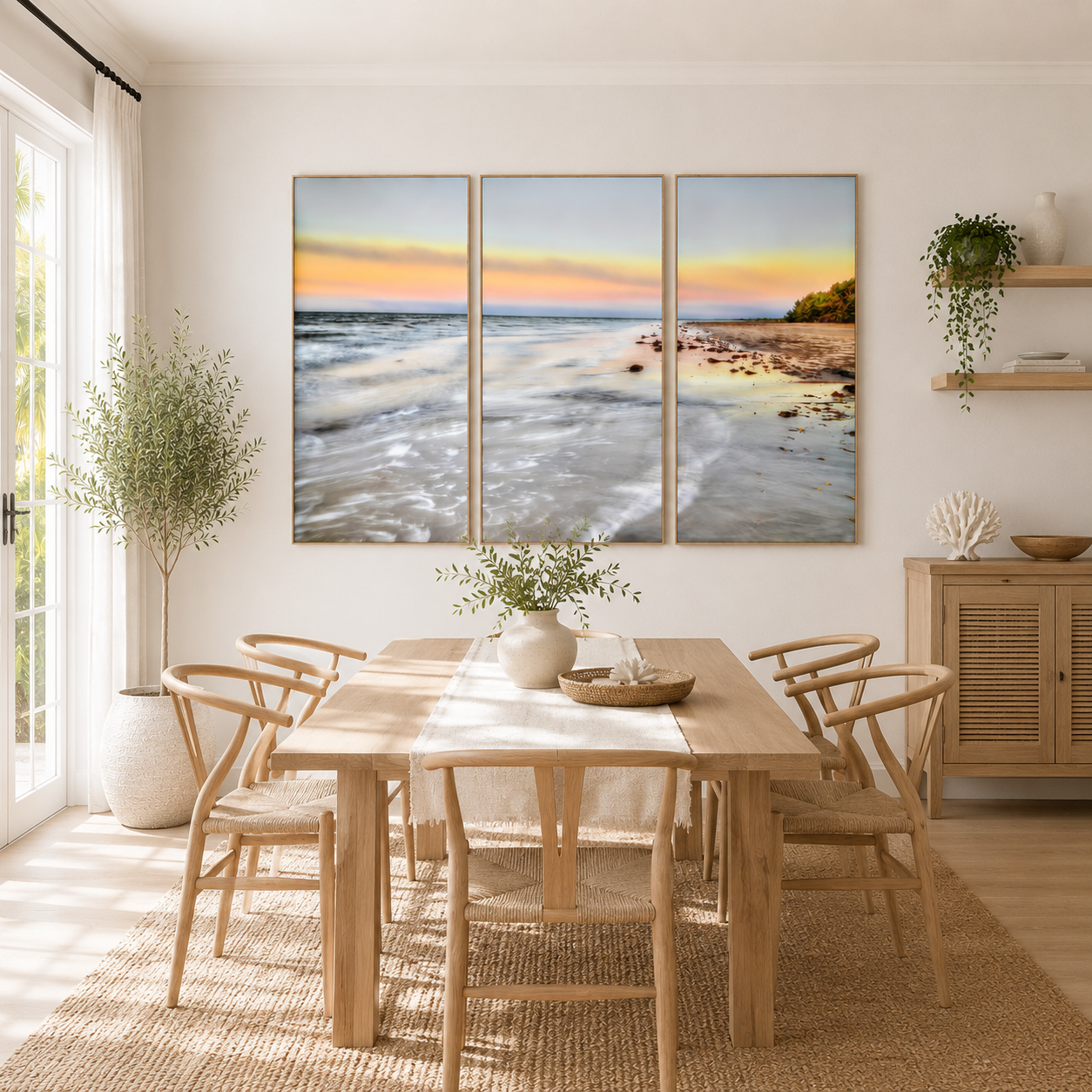 Tropical Shoreline – Lee Point Triptych Wall Art