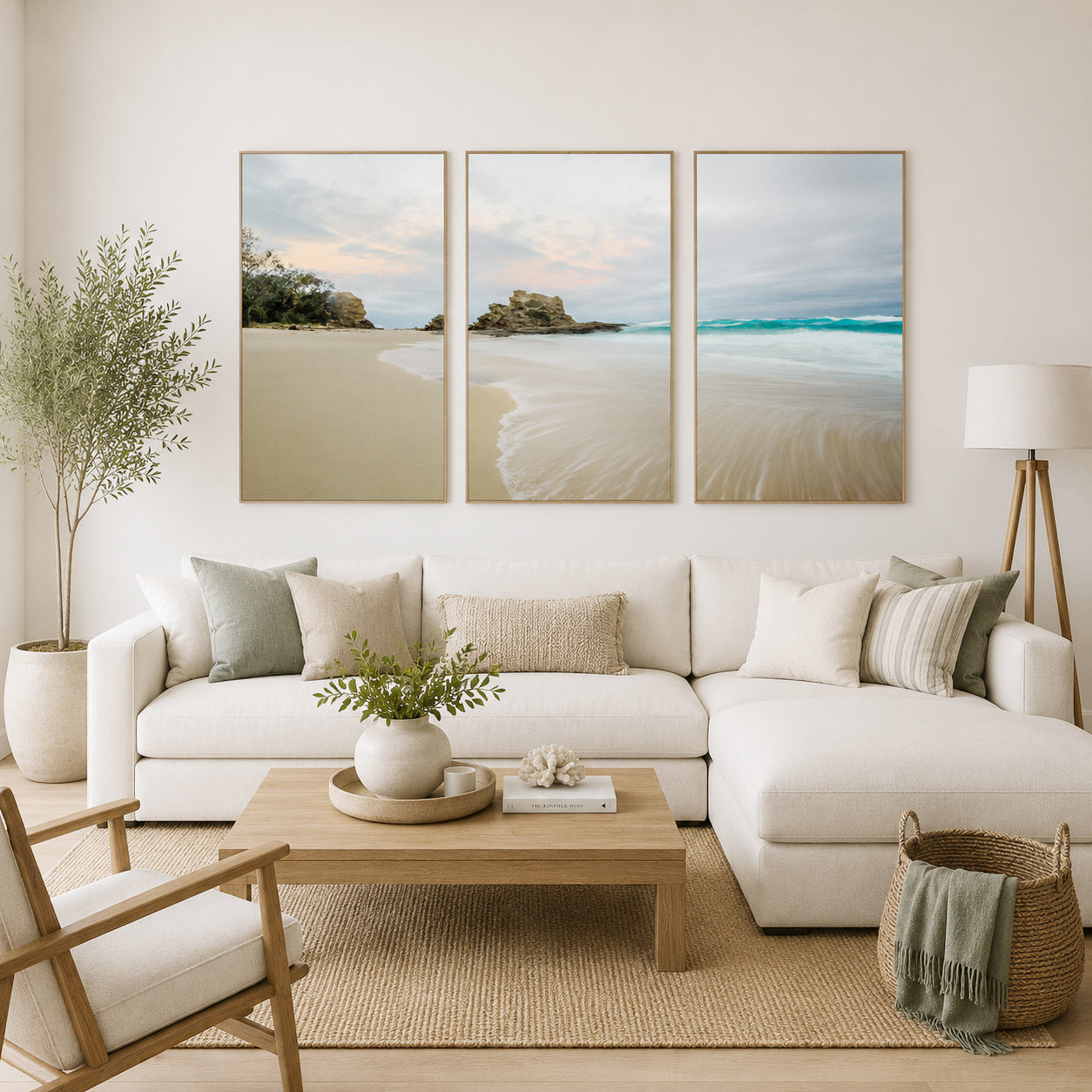 Coastal Tranquility – Nambucca Heads, New South Wales | Triptych Wall Art