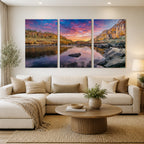 Twilight Reflections – Nitmiluk Gorge Triptych Wall Art