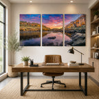 Twilight Reflections – Nitmiluk Gorge Triptych Wall Art