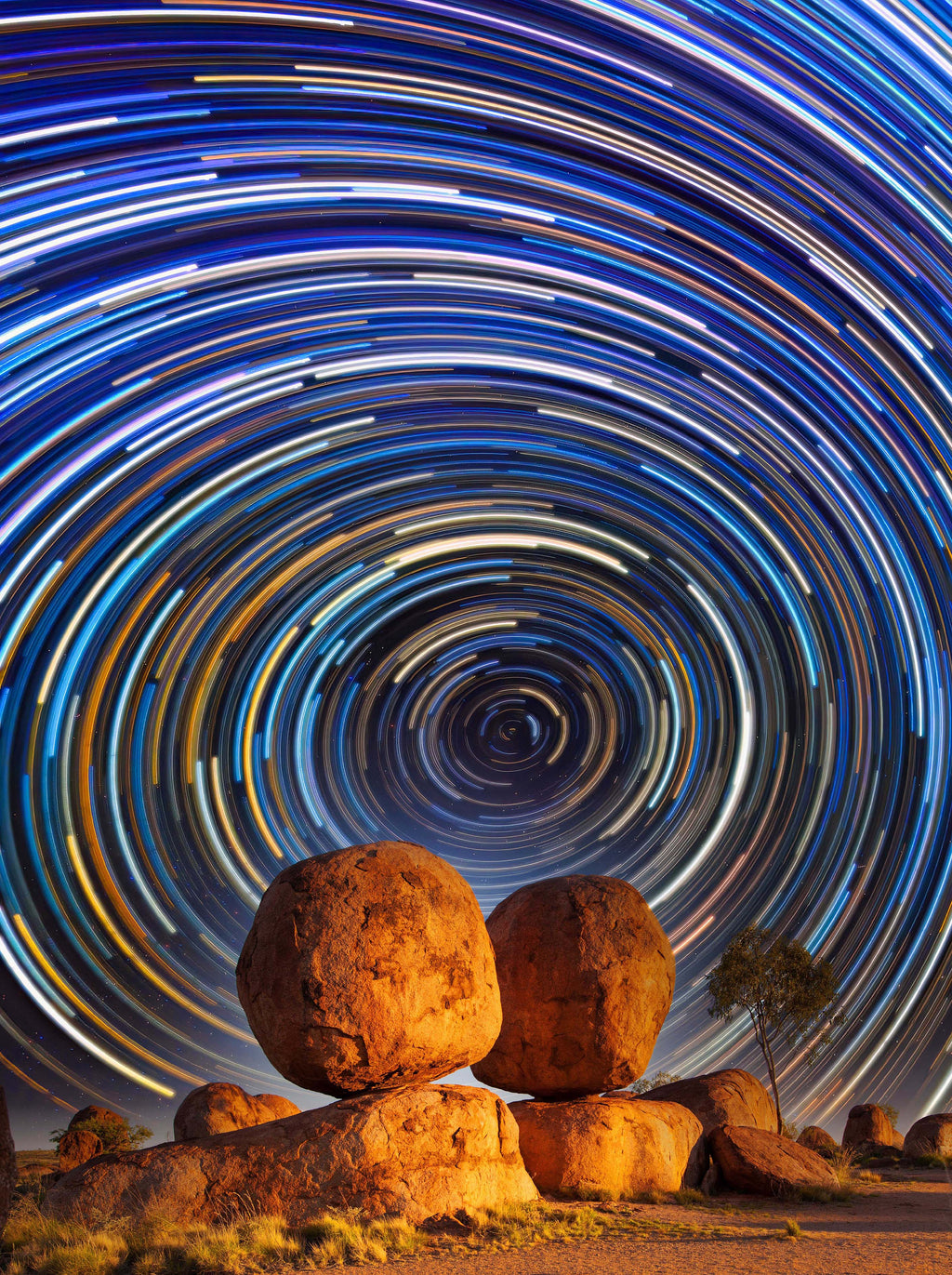 Karlu Karlu, Northern Territory – Star Trails Wall Art