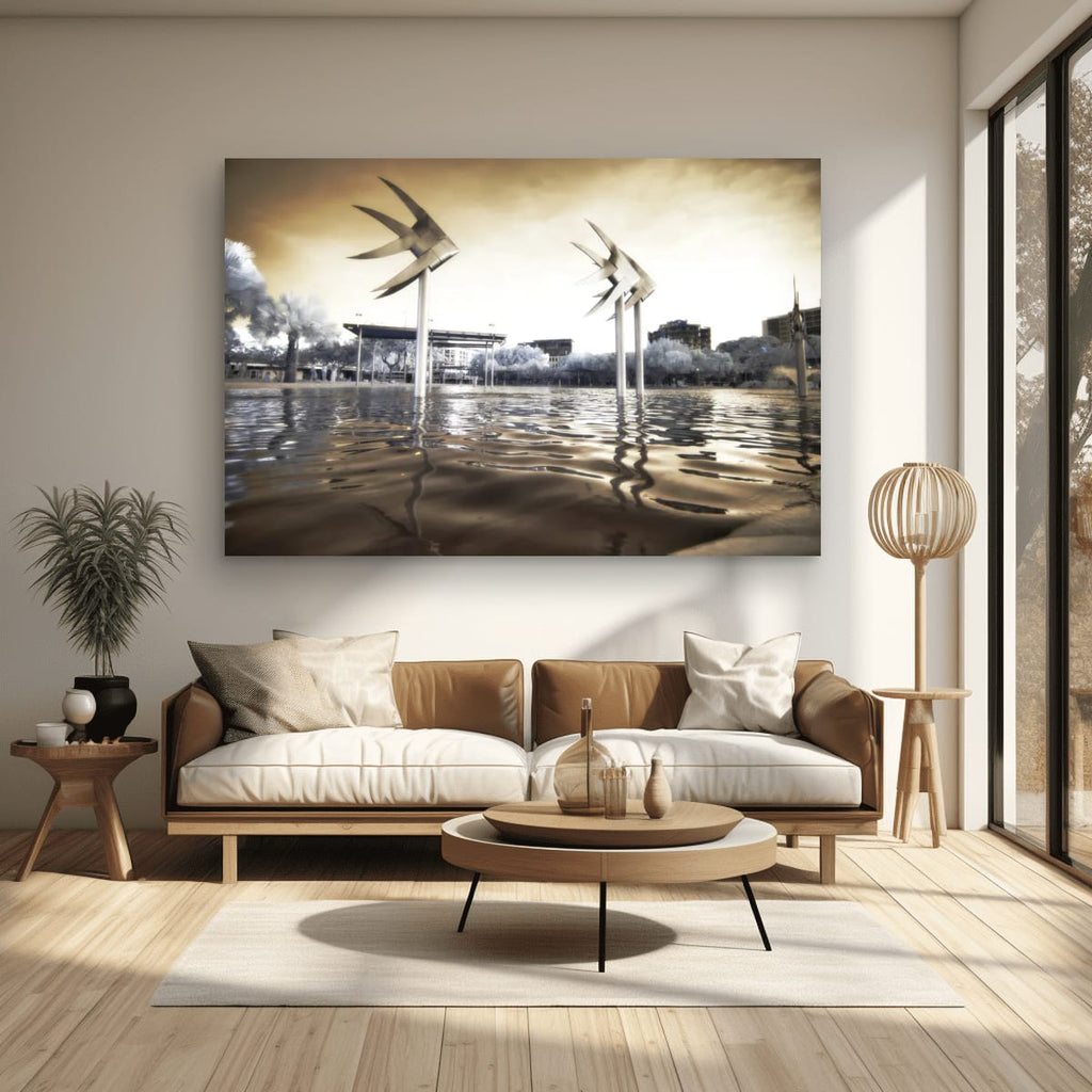 Cairns Esplanade, Queensland – Infrared Monochrome Wall Art