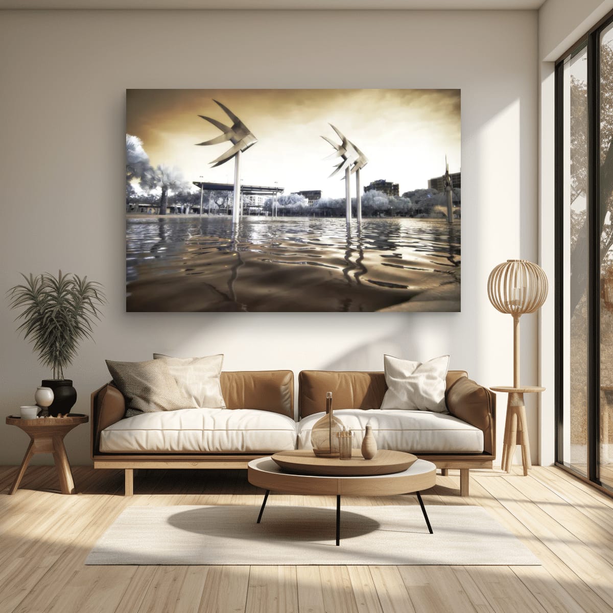 Cairns Esplanade, Queensland – Infrared Monochrome Wall Art
