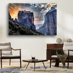 Meteora, Greece – Storm Landscape Wall Art