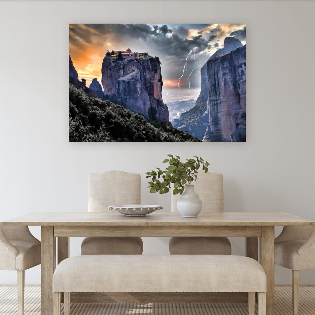 Meteora, Greece – Storm Landscape Wall Art