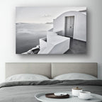 Santorini, Greek Islands – Minimal Monochrome Wall Art