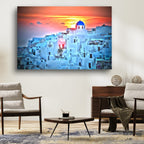 Santorini, Greece – Sunset Coastal Wall Art
