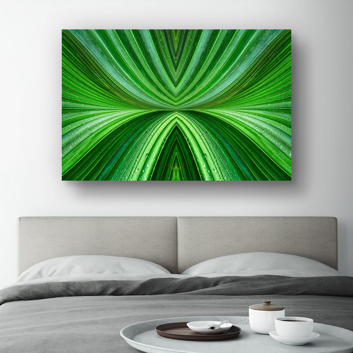 Vanuatu – Radiant Green Palm Abstract Wall Art