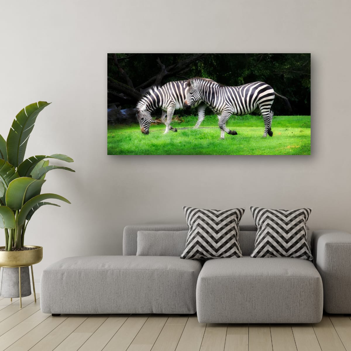 Zebra Pair – Wildlife Wall Art