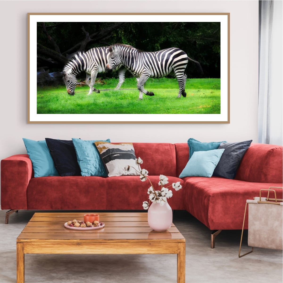 Zebra Pair – Wildlife Wall Art