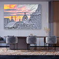 Sunset Bells of Mykonos, Greece – Coastal Wall Art