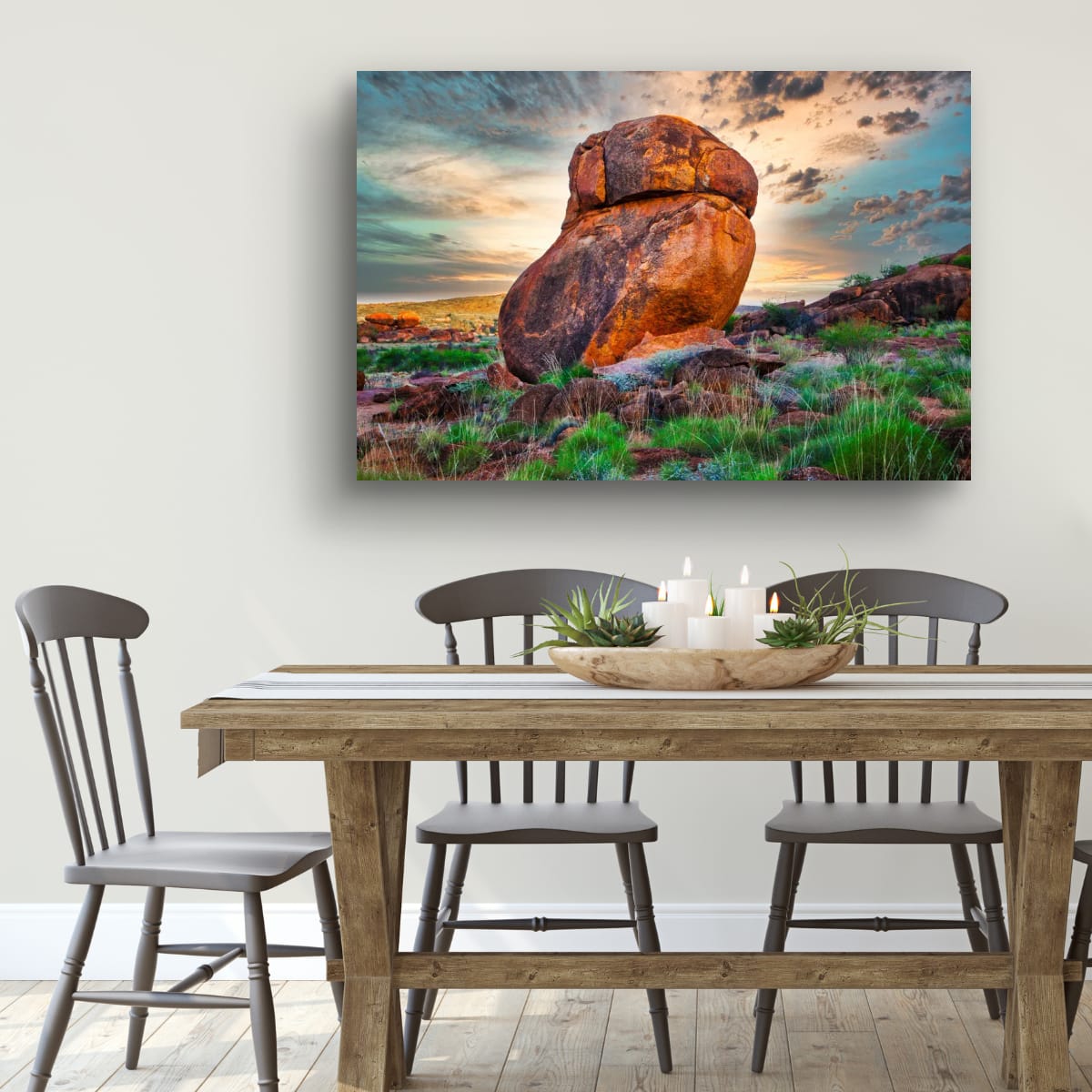 Balanced by Time – Devils Marbles Wall Art