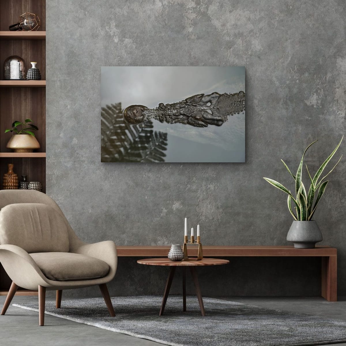 Silent Predator – Saltwater Crocodile Wall Art