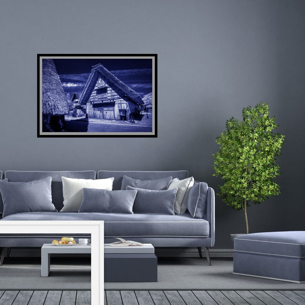 Shirakawa-go, Japan – Cool Tone Heritage Village Wall Art