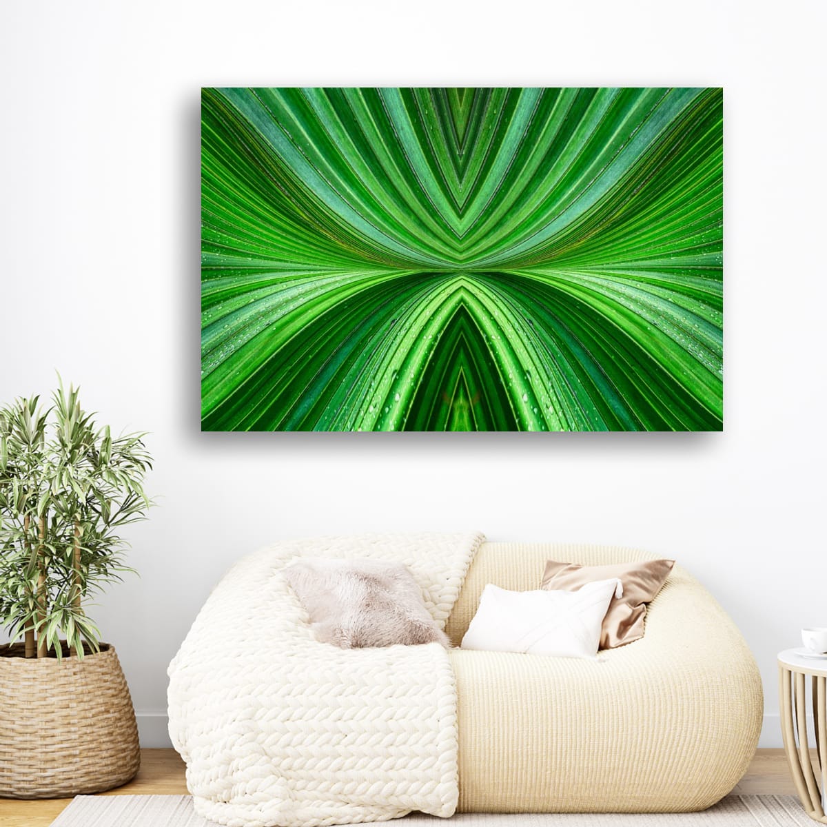 Vanuatu – Radiant Green Palm Abstract Wall Art