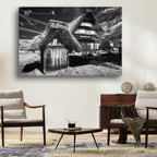 Shirakawa-go, Japan – Monochrome Infrared Wall Art