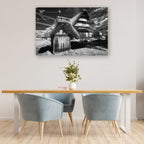 Shirakawa-go, Japan – Monochrome Infrared Wall Art