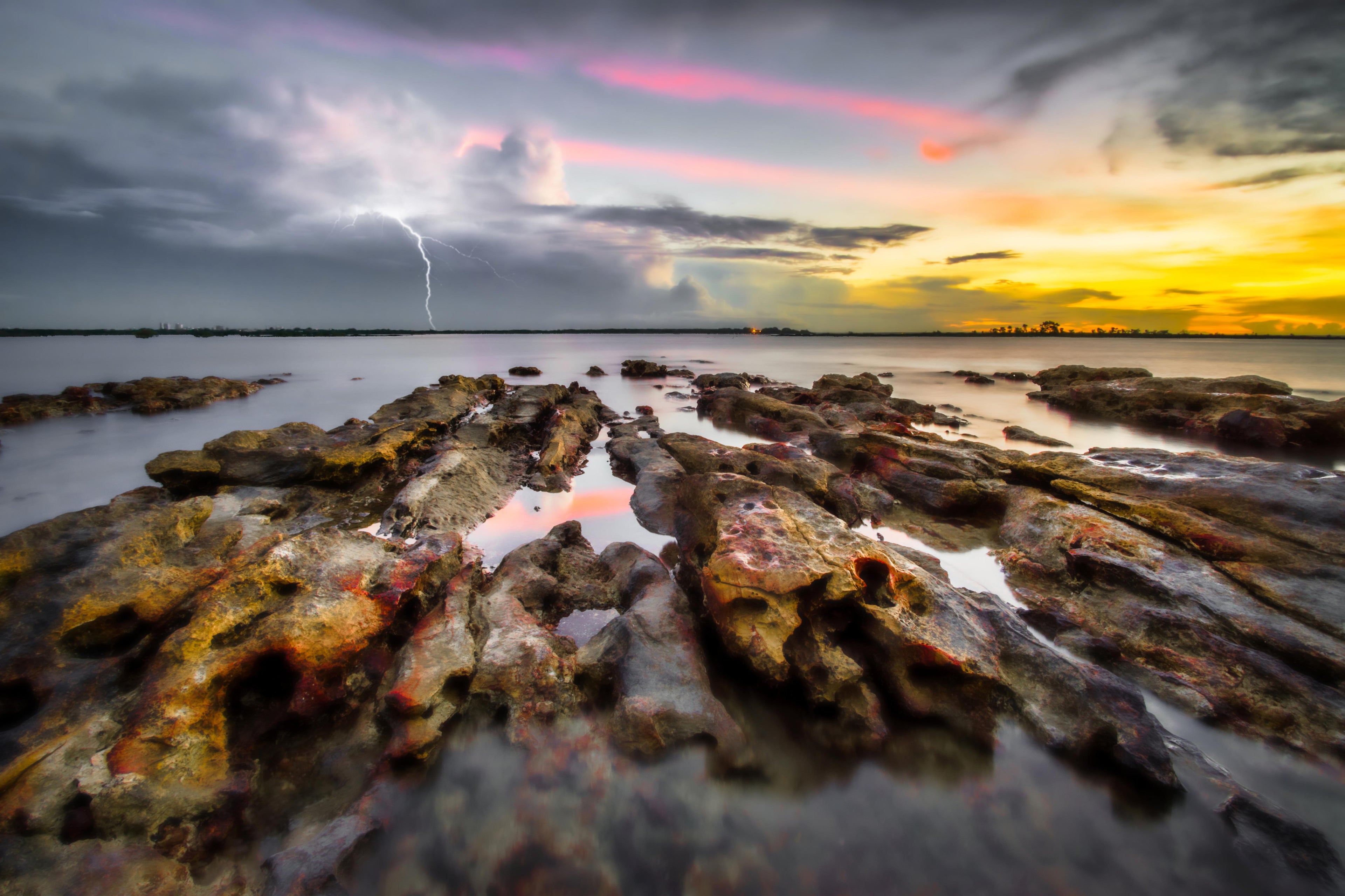 Storm Over Fannie Bay – Lightning Coastal Wall Art Print