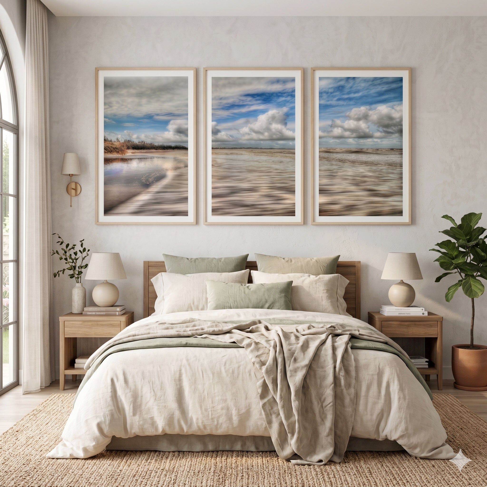 Tidal Reflections – Casuarina Beach Triptych Wall Art