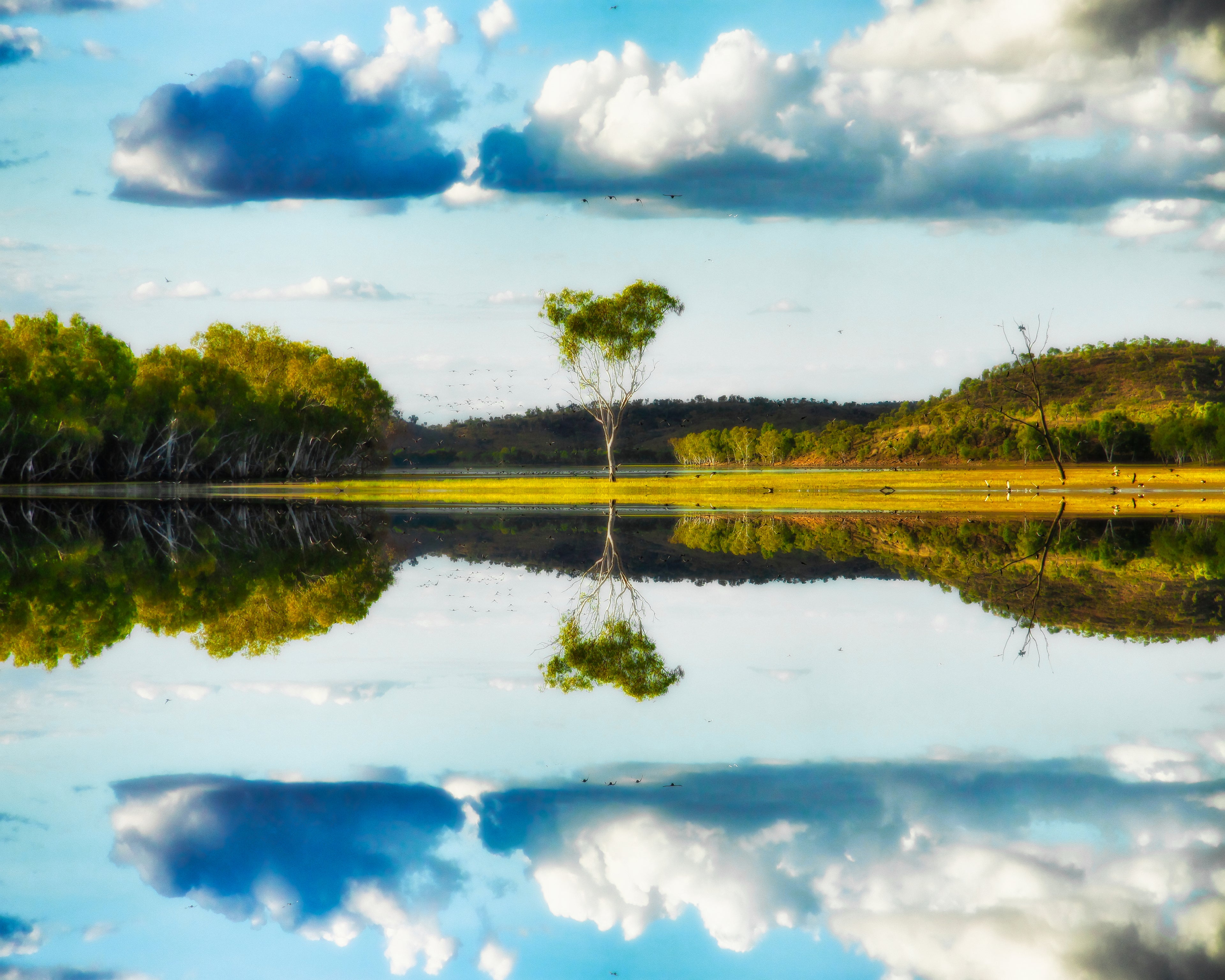 Lake Moondarra, Queensland – Contemporary Reflection Wall Art