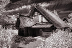 Shirakawa-go, Japan – Sepia Heritage Village Wall Art
