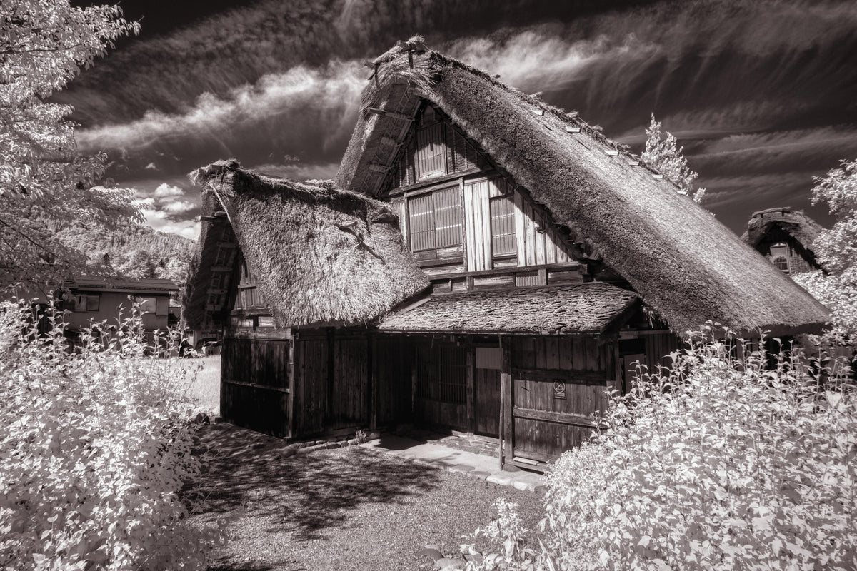 Shirakawa-go, Japan – Sepia Heritage Village Wall Art