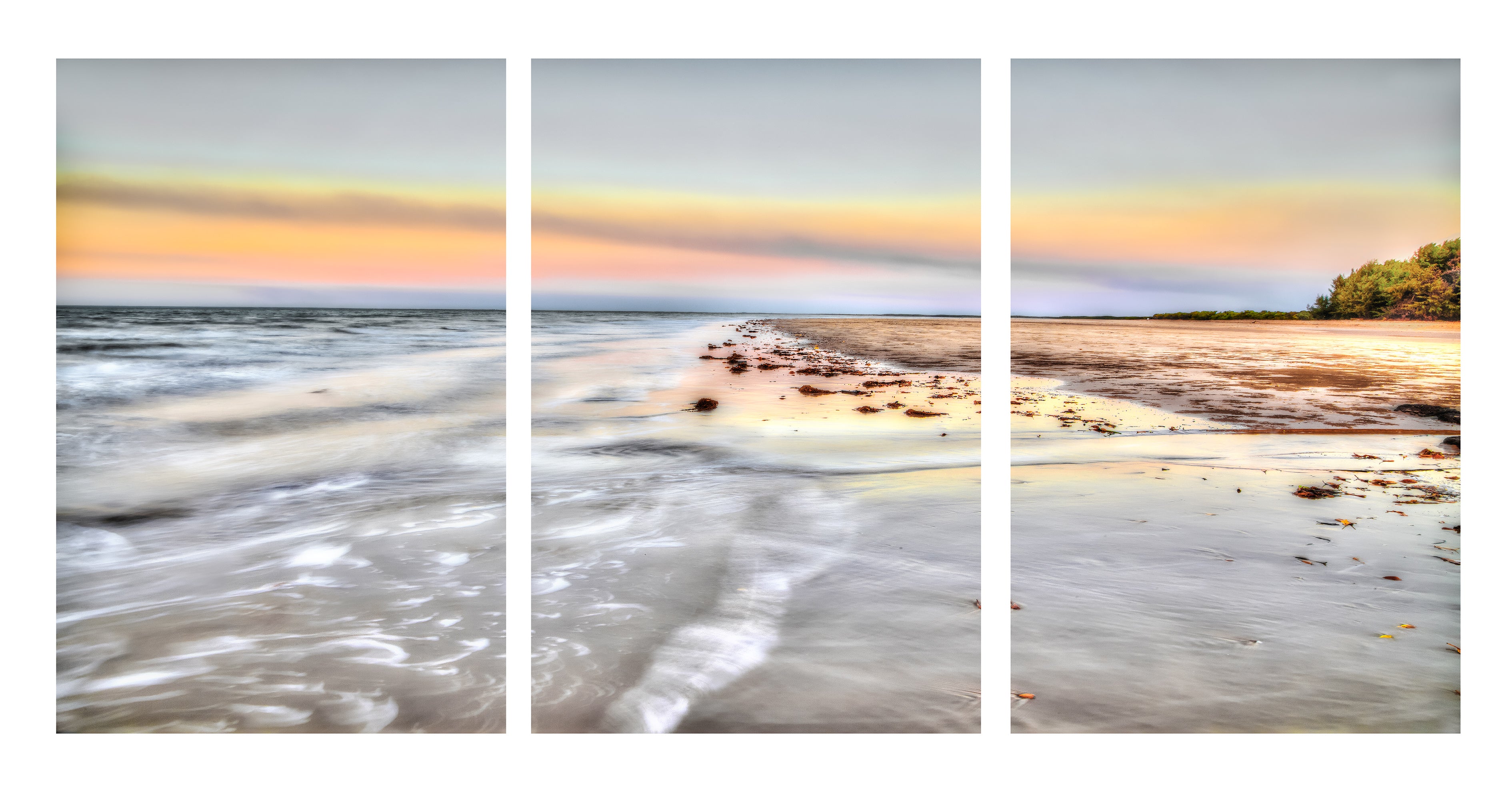 Tropical Shoreline – Lee Point Triptych Wall Art