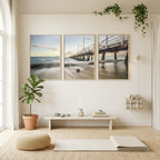 Timeless Tides – Picnic Bay Jetty Triptych Wall Art