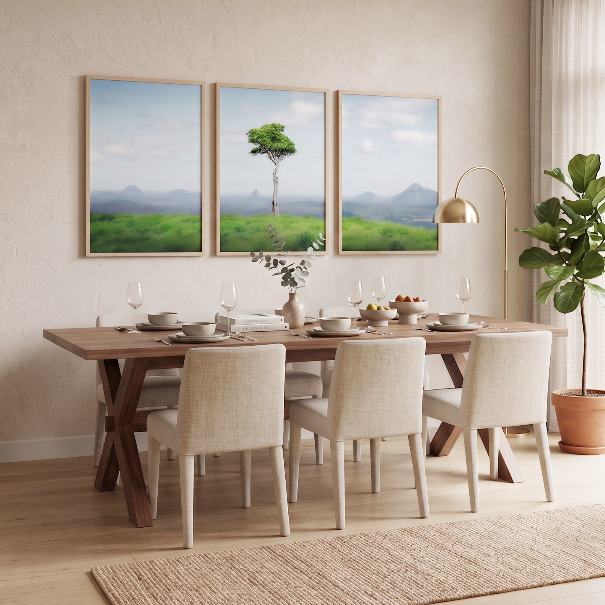 Hinterland Majesty – One Tree Hill, Maleny Triptych Wall Art