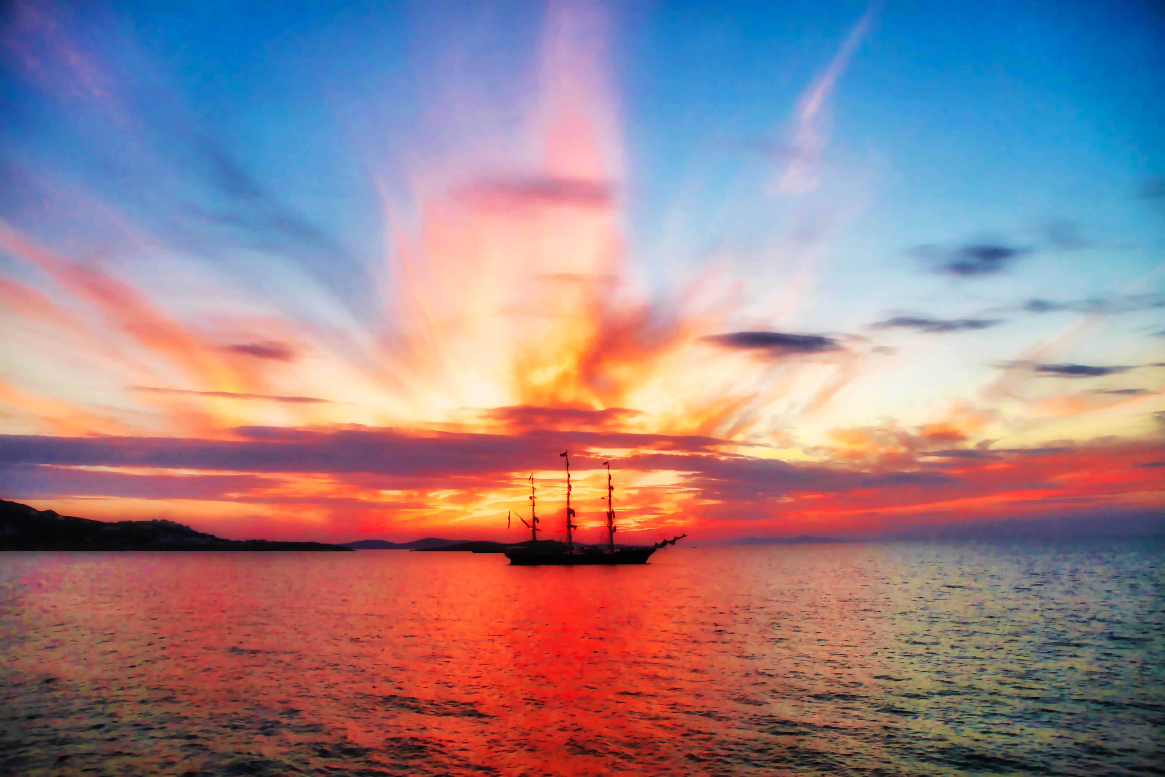 Mykonos, Greek Islands – Sunset Coastal Wall Art